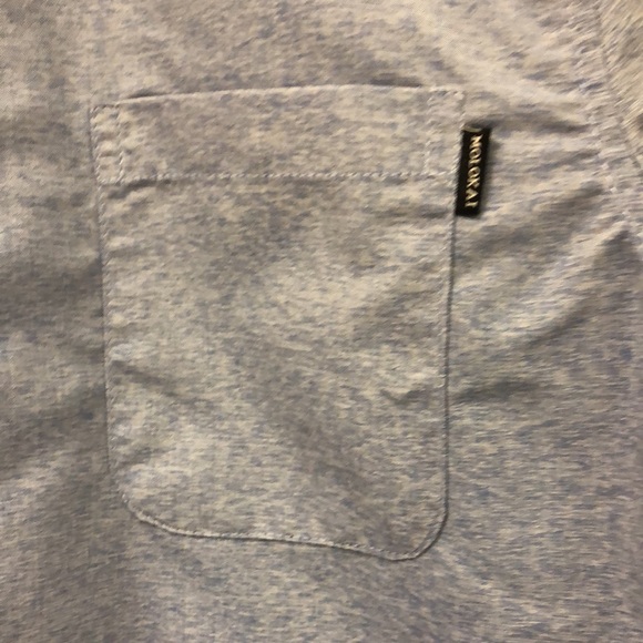 Molokai Surf Co Shirt Men Size L Large Light‎ Blue  Button Down Short Sleeve - Picture 4 of 6